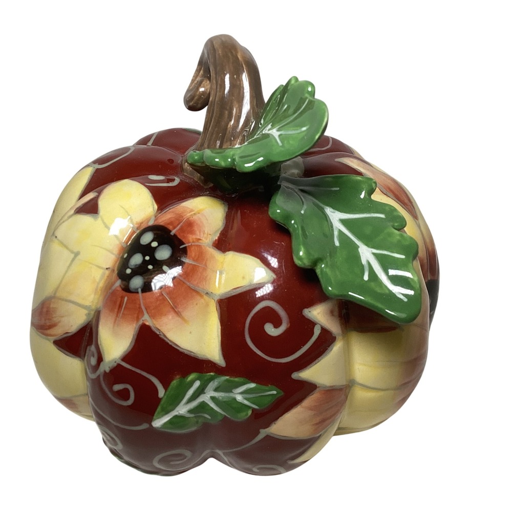 Blue Sky Clayworks Heather Goldminc Sunflower Pumpkin Ceramic Figurine 2022